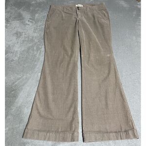 Vintage Y2K Old Navy Corduroy Pants Womens‎ 12 Beige Tan Flare Mid Rise Wide Leg